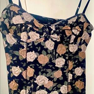Aritzia-Talula Bustier Floral Tank